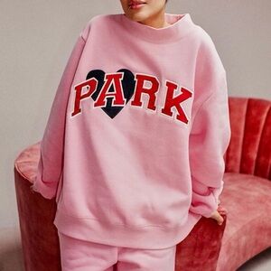 NWT - Parke Pink Heart Jean Mockneck